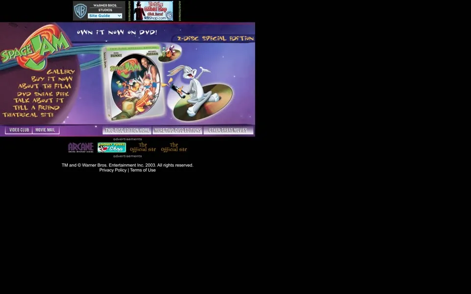 spacejam.com homepage in 2005