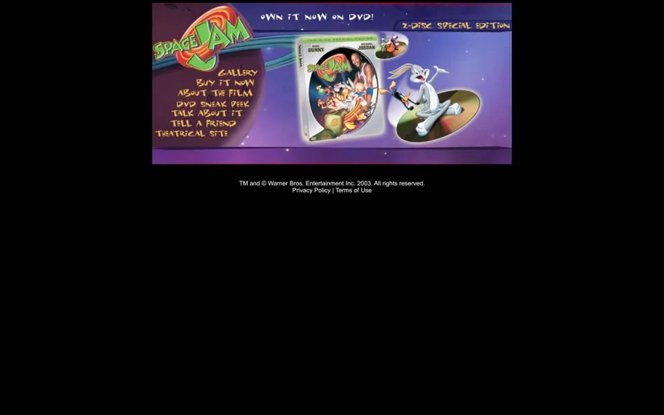 spacejam.com homepage in 2016
