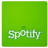 Spotify logo on the 2010 spotify.com homepage: tagline dropped, flatter wordmark in the green square