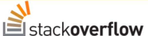 Stack Overflow logo on the 2009 stackoverflow.com homepage: gradient stack of orange-to-grey bars, thin lowercase wordmark