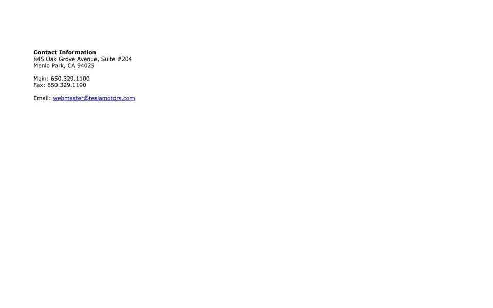 tesla.com homepage in 2004