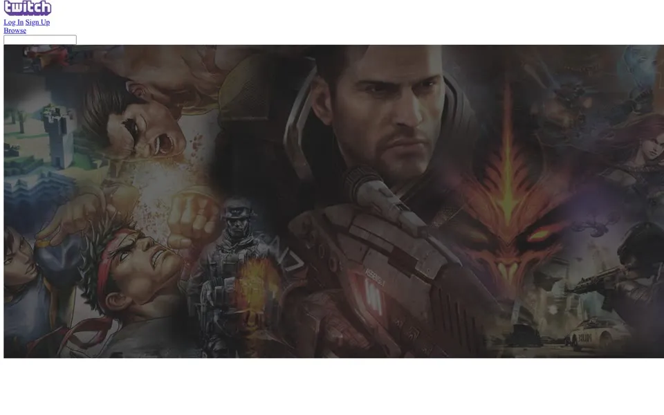 twitch.tv homepage in 2013