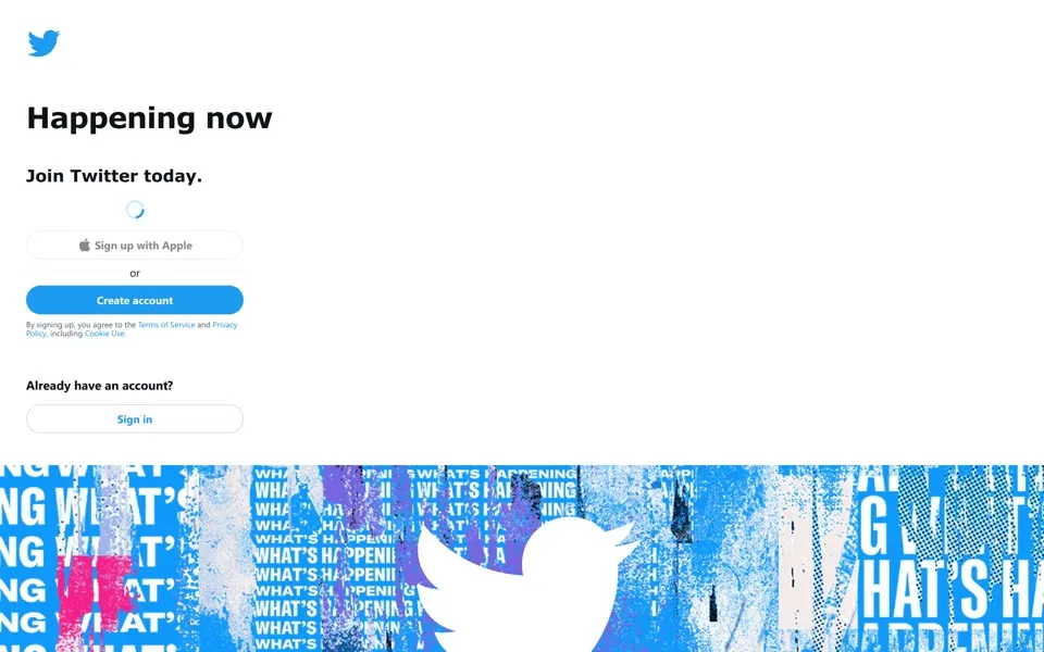 twitter.com homepage in 2023