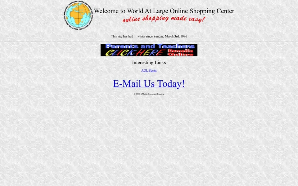 walmart.com homepage in 1996