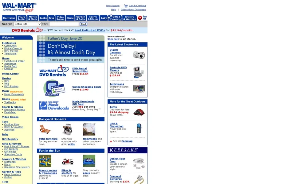 walmart.com homepage in 2004