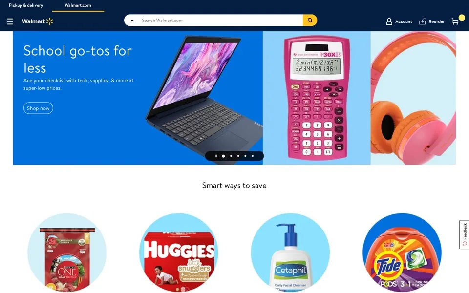 walmart.com homepage in 2020