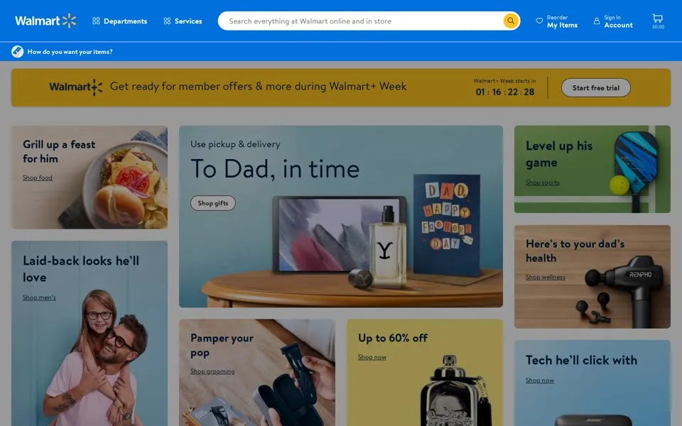 walmart.com homepage in 2024