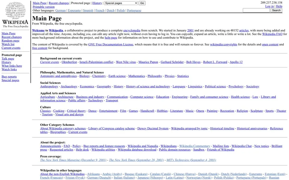 wikipedia.org homepage in 2002