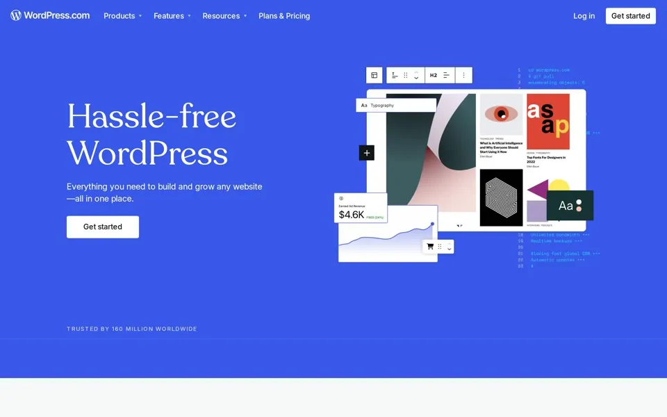 wordpress.com homepage in 2025