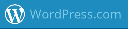 WordPress.com logo on the 2013 wordpress.com homepage: Simple sans serif lettering replaces the serif wordmark.