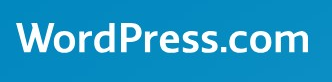WordPress.com logo on the 2018 wordpress.com homepage: The desktop logo becomes a bold wordmark without the W emblem.