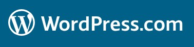 WordPress.com logo on the 2019 wordpress.com homepage: The W emblem returns beside the bold wordmark.