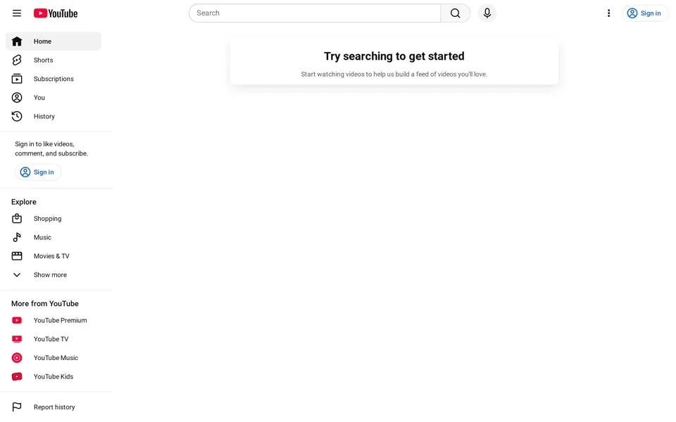 youtube.com homepage in 2026