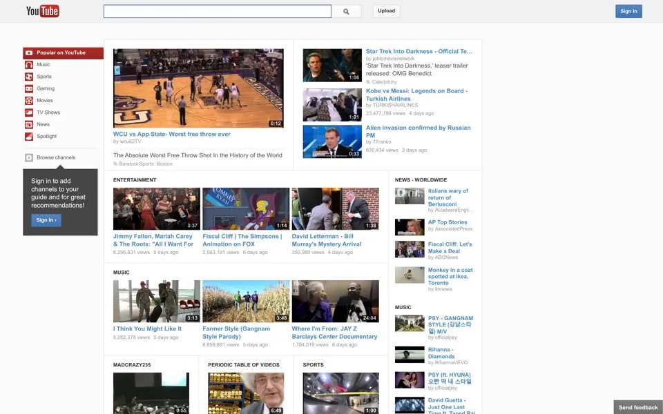 December 2012 homepage, 2012-12-10