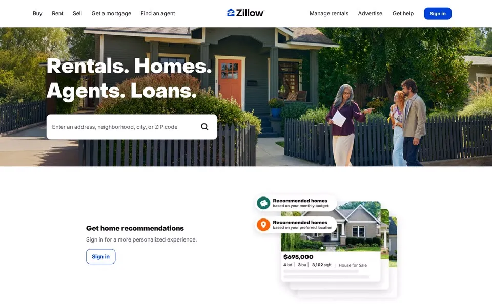 zillow.com homepage in 2026