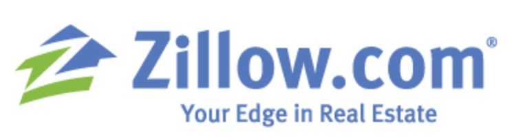 Zillow logo on the 2009 zillow.com homepage: 'Beta' label dropped; Zillow.com wordmark in a plainer blue